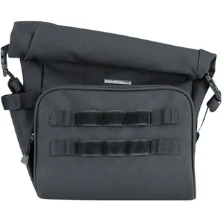 Kuryakyn Hoodrat Swing Arm Motorcycle Bag: Weather Resistant with MOLLE Attachment Points and Zippered Storage, Universal Fit, Black