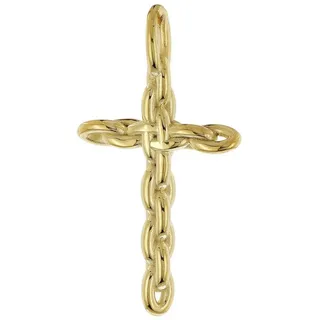 trendor Kreuzanhänger Kreuz-Gold 333/8K goldfarben