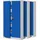 3er Set C001 Metallschrank Stahlschrank Werkzeugschrank Büroschrank Lagerschrank Universalschrank Pulverbeschichtung Flügeltüren 185 cm x 90 cm x 40 cm Grau/Blau