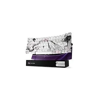 Nyfter - Premium Sakura Keycaps ISO 60% und 75% Custom Keycabs ISO Layout für Mechanische Tastaturen (Sakura White, 75%)