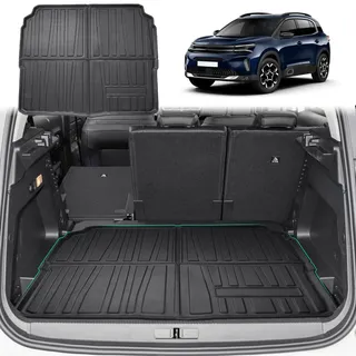 GAFAT 2018-2024 2025 Citroe-n C5 Aircross Kofferraummatte, C5 Aircross Kofferraumwanne Matten Original 3D Scanner TPE 3D, Kompatibel mit Citroen C5 Aircross Zubehör [Nicht für Plug-in Hybird]