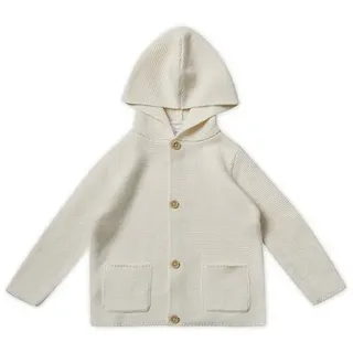 stellou & friends Strick-Cardigan mit Kapuze in white & Gr.: 74/80