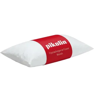 PIKOLIN Kopfkissen 135 x 40 cm – Bauchschläferkissen, hypoallergene Faserfüllung, Außenbezug aus 100% Reiner Baumwolle, Antimilben-Behandlung, niedrige Festigkeit