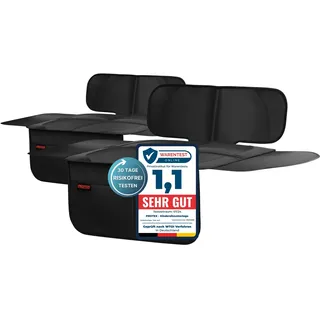 PROTEX Kindersitzunterlage [Testsieger 2025] ISOFIX-geeignet | Wasserabweisender Polyester Stoff mit gepolsteter Sitzfläche (S 2er Set)