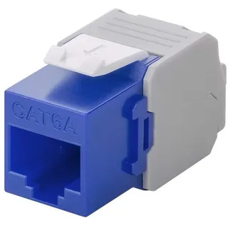 goobay Keystone Modul RJ45 CAT 6A UTP 500 MHz blau