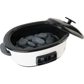 casativo Hot Stone Massage Set mit digitaler Temperaturkontrolle – 23 Natursteine, Wärmegerät für entspannende Wellness-Momente