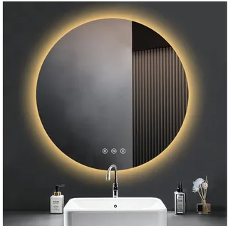 pesenxan LED Spiegel Bad 600 x 600 mm Silber