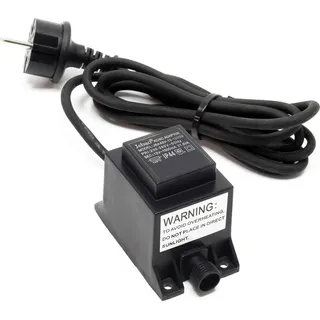 XPOtool SunSun Netzteil JBA48V-12-1800U 12 V 1800 mA, 2-poliger Netzadapter mit Niedervolt-Stecksystem, Transformator IP44 für Teichbeleuchtung und Garten