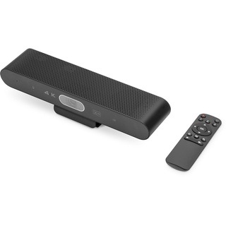 Digitus 4K All-In-One Video Bar Mini, - Videokonferenz-System, Konferenzgerät, Schwarz
