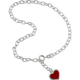 SilberDream Fußkette Silber 925 Sterling Silber ca. 25cm Herz | Gr.: onesize