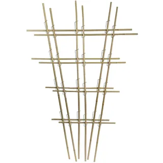 Rankgitter Bambus - 2x1mx64cm Rankhilfe Kletterhilfe für Balkon und Blumentopf für Blumen, Rosen, Tomate, Himbeeren -10 x 1m Tonkinstäbe (8-10mm Ø) + 25 Tonkinklammern (8-16mm)