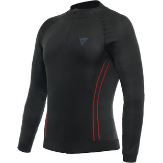 Dainese No-Wind Thermo LS Motorrad Thermounterhemd Funktionsshirt Langarm Atmungsaktiv, Herren, Schwarz/Rot, XS/S