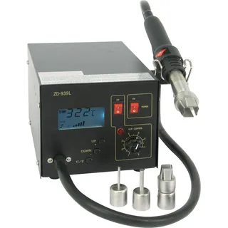 pollin electronic gmbh Heißluft-Lötstation mit LCD ZD-939L, 4 Wechseldüsen