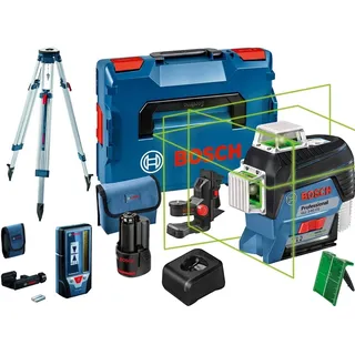 BOSCH Linienlaser Kreuzlinienlaser GLL 3-80 CG + Empfänger LR7 + Bosch BT 160