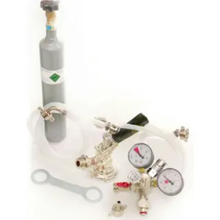 ich-zapfe Zubehörpaket Pygmy mit Flach Fitting und 0,5 kg CO2 Flasche