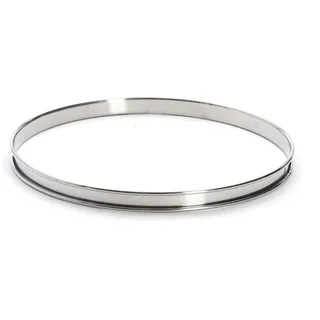 De Buyer Tortenring aus Edelstahl - Durchmesser 24 cm, Höhe 2 cm - 3091.24N, Silber
