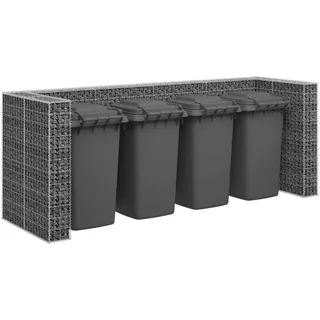 vidaXL Gabionenwand für Mülltonnen 320 × 100 × 120 cm