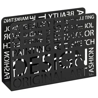 Zeitungsständer schwarz Metall - Maße B 35 cm x H 26 cm x T 10 cm Style Modern