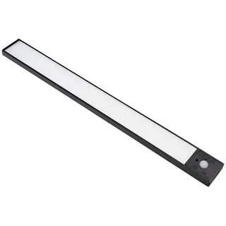 LUXULA LED Unterbauleuchte Akku CCT Warm -Kaltweiß dimmbar magnetische Schrankleuchte mit Bewegungsmelder kabellos Küchenleiste Schwarz