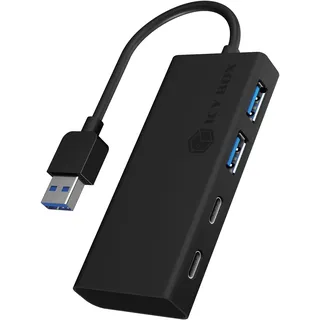 Icy Box USB 3.0 Hub Type-A zu 2x Type-A USB Anschlüssen