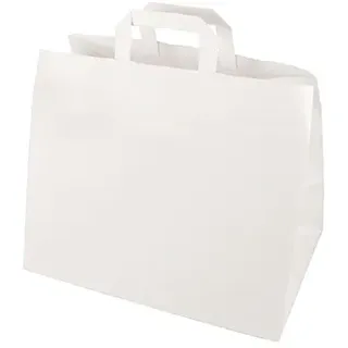 Papstar 50 PAPSTAR Papier-Tragetaschen weiß 32,0 x 27,0 cm