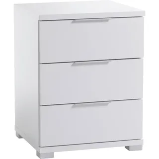 SchlafKONTOR Nachtkommode »Smilla Nachttisch Nachtkonsole mit Schubkästen«, weiß