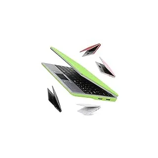 Bigmachine 7 Zoll tragbarer Mini-Computer Laptop PC Netbook für Kinder Android 12 Quad Core 32 GB WiFi Eingebaute Kamera Netflix YouTube Flash Player (Grün)