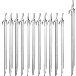 Relaxdays Zeltheringe Stahl 12er Set Silber
