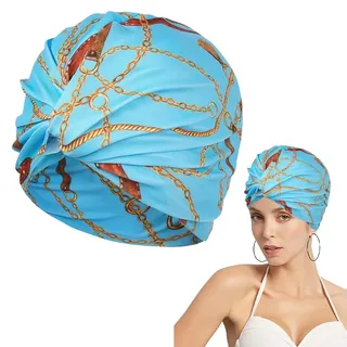 Badekappe, Unisex Badehaube Damen Bademütze Schwimmhaube, Elastische Badekappen für Erwachsene, Schwimmkappe Damen Turban Badekappe, für Männer Frau Lange Kurzes Haar Erwachsene