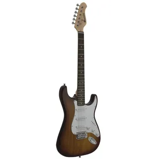Dimavery E-Gitarre ST-203, sunburst, 4/4 ST-Form orange