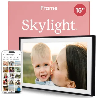 Skylight Frame - WLAN Digitaler Billderrahmen, 15 Zoll Touch-Screen, Fotos sofort per E-Mail oder App senden, Cloud Storage - tolles Geschenk