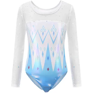 Leeonway Gymnastikanzug,Turnanzug,Turnanzug Langarm,Gymnastik Training Dancewear,Turnanzug MäDchen Langarm,Gymnastikanzug MäDchen Langarm,Langarm In TüLl,Mit Strasssteine Set,FüR MäDchen