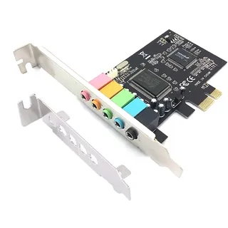 Pardarsey PCIe Soundkarte, 5.1 interne Soundkarte für PC Windows 7 mit Low Profile Halterung, 3D Stereo PCI-e Audiokarte, CMI8738 Chip 32/64 Bit Soundkarte PCI Express Adapter