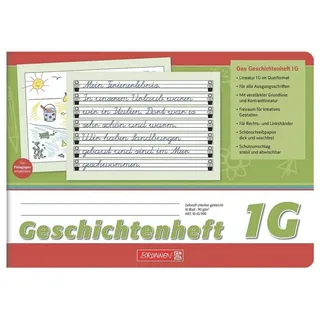 Brunnen Geschichtenheft A5 quer Lineatur 1G 16 Blatt