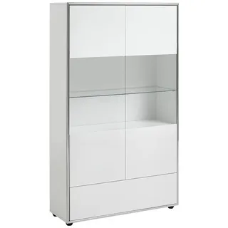 VCM Vitrine Kenan 100 x 35 x 170 cm Weiß