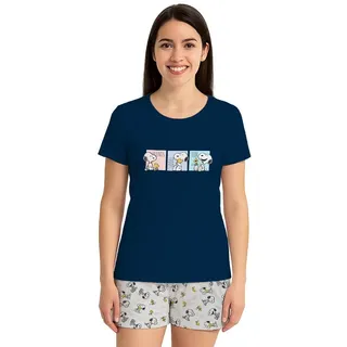 UNITED LABELS Pyjama Set Kurz - blau/grau - S