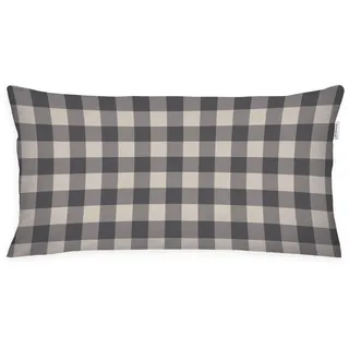 Tom Tailor Kissenbezug Classic Check 40 x 80 cm Grau