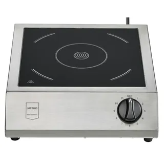 METRO Professional Induktionskochfeld GIC3600, Edelstahl / Glaskeramik, 33 x 42 x 10 cm, 3500 W, Überhitzungsschutz, Fettfiltersystem, silber
