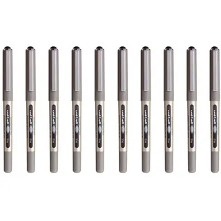 uni-ball - Uni Mitsubishi Pencil – 10 Eye-Fineliner-Stifte UB-157 – Tintenroller, Flüssigtinte, Schwarz – Spitze 0,7 mm – Schreiben Medium