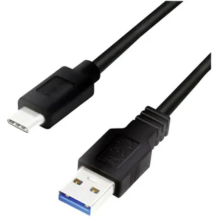 Logilink USB-Kabel USB 3.2 Gen1 USB-A Stecker, USB-C® Stecker 0.50m Schwarz CU0167