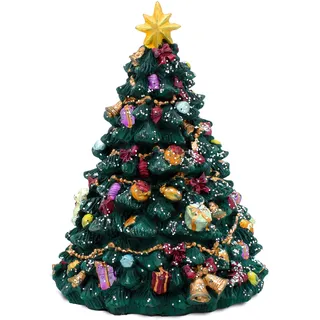 Spetebo Retro Spieluhr Oh Tannenbaum drehend - 16 cm - Deko Weihnachtsbaum zum Aufziehen mit Musik - Weihnachtsdeko Tischdeko Fensterdeko für Weihnachten Advent Winter Weihnachtsdorf Zubehör