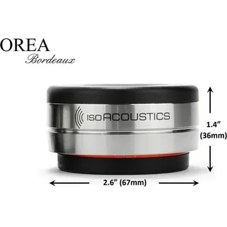 IsoAcoustics Orea Bordeaux Anti vibratie, Lautsprecher Bauteile, Silber