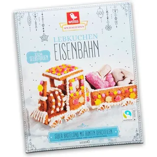 WEISS Lebkuchen Eisenbahn zum Selbstbauen süsser Bastelspass 1035g
