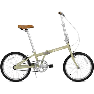 FabricBike Klappfahrrad, Alu-Rahmen, Single Speed, klapprad 20 Zoll, Folding, klapp Fahrrad, Klapprad Erwachsene, Fabric Bike Folding Bike (Light Sand)