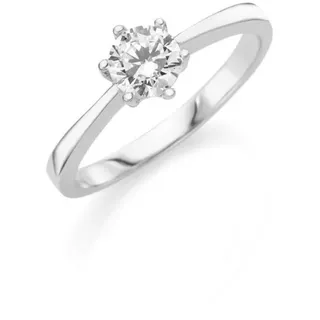 Smart Jewel Verlobungsring bezaubernd und klassisch, Zirkonia Stein, Silber 925 weiß 58