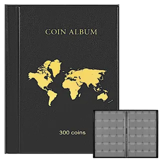 Münzen Sammelalbum 480 Taschen - Euro Coin Collection Münzalbum Münzalbum Aufbewahrung für Sammler, Münzsammelalbum Transparent, Münzsammelalbum für Briefmarken Abzeichen Pennies, Münzen Sammelalbum