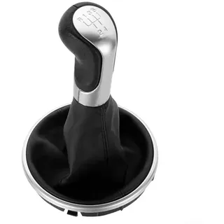 lede Schaltknauf Mit Schaltsack aus Kunstleder für Skoda Fabia Mk2 Roomster 5‐gang, Oem 5j0711113