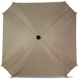 Skyline New Sonnenschirm für Kinderwagen, mit flexiblem Befestigungsarm, Sonnenschirm mit UV-Schutz, Durchmesser 70 cm (Beige)