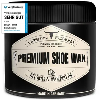 Urban Forest Schuhputzset Creme, Imprägnierspray, Reiniger, Bürste, Schwamm | Schuhwachs mit Bienenwachs & Avocado-Öl, Imprägnierung & Schuhpflege