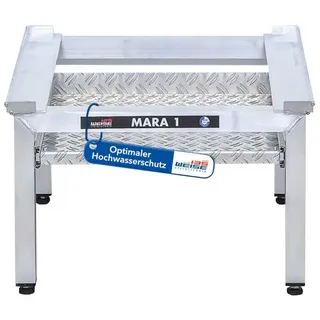 weise steigtechnik Weise MARA 1 Waschmaschinen Untergestell, Unterbau Podest für Waschmaschine & Trockner, Unterschrank erhöht mit 4 Beinen & 1000 kg Tragkraft für stark schwingende Maschinen, 35 cm hoch mit Auszug